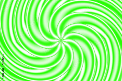 Illustration of a moving green and white star