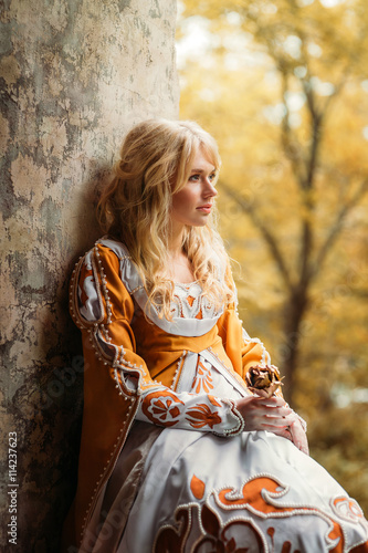 Lady in medieval costume