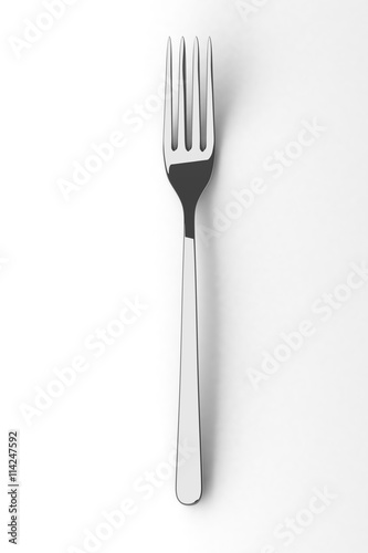 Silver fork on a table