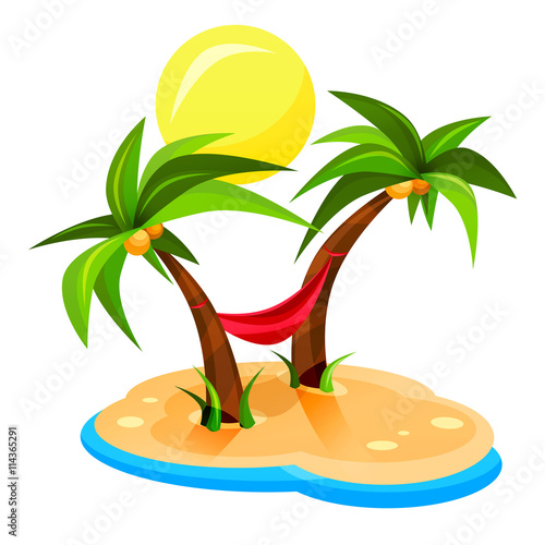 Palmy / plaża / hamak 