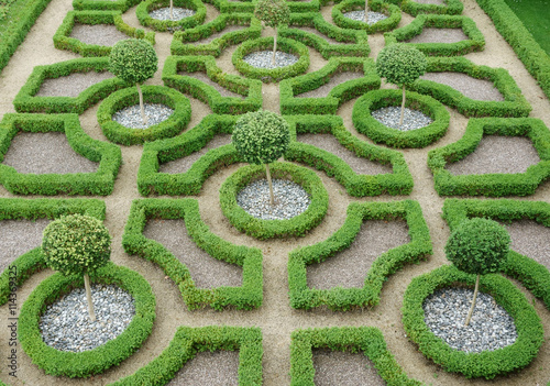 A recreated 17th Century Tudor Knot garden in the English countryside