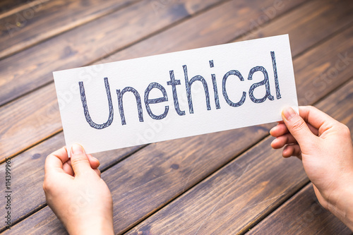 unethical to ethical on white paper