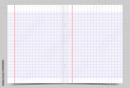 Double page de cahier d'écolier