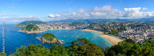 Panoramic view of San Sebastian in Spain