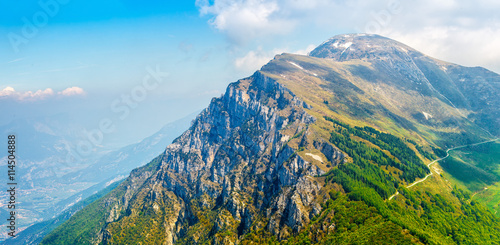 Picturesque view from monte baldo mountain to altissimo