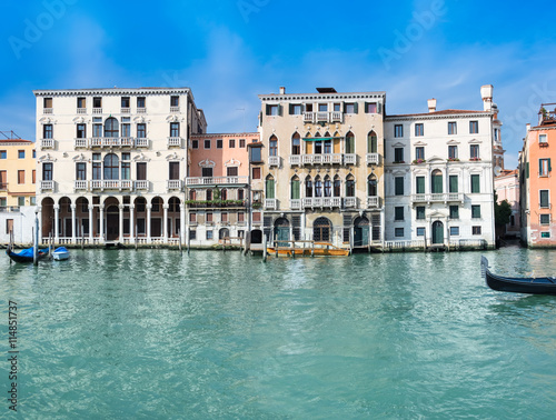 Old houses by Canal Grande in Venice