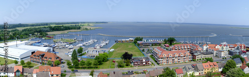 Panorama des Hafens von Barth