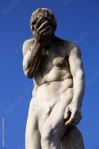 Jules Cesar Statue In Tuilleries Garden, Paris - France