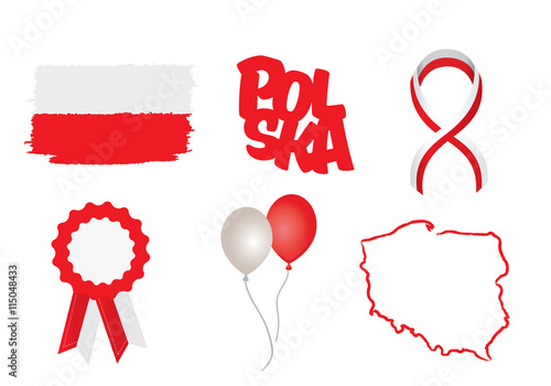 Polska flaga i elementy narodowe