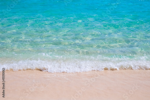 Tropical sandy beach and blue sea
