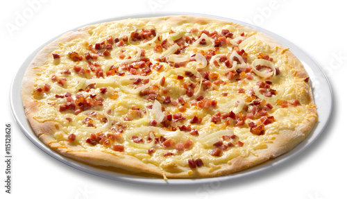 Flammkuchen Speck und Zwiebeln