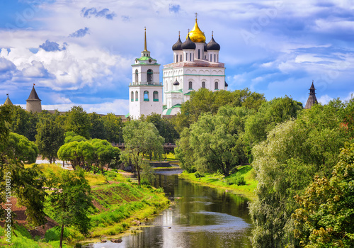 The Pskov Kremlin and Trinity Church, Pskov, Russia