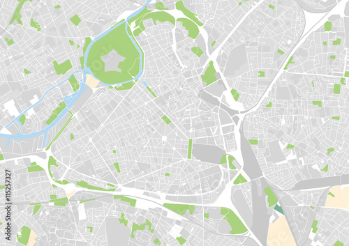 vector city map of Lille, France
