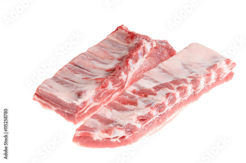 Pork ribs isolated on white background