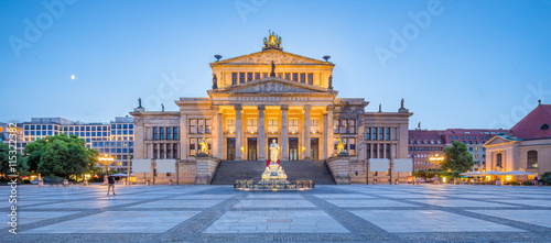 Berlin Concert Hall at famous Gendarmenmarkt Square in twilight, Berlin, Germany