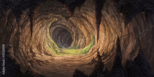inside the cave for illustration