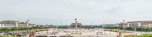 Panoramic view of Tiananmen Square, one of the world's largest city square