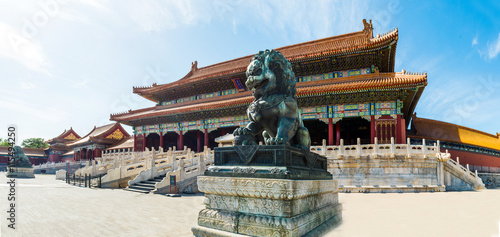 panoramic view of the Forbidden City. it is a very famous landmark in Beijing.