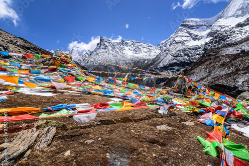 Prayer flags at the mountain