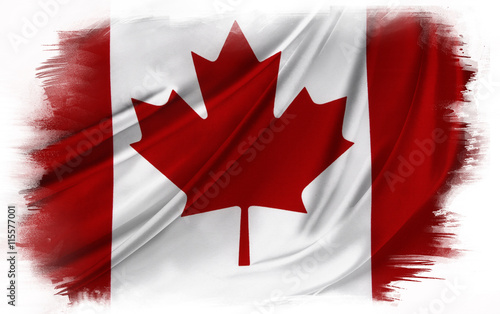 Rippled silky Canadian flag