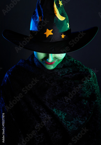 Wicked witch at Halloween