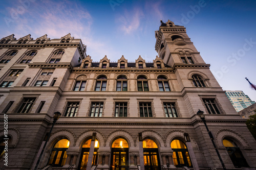 The United States Bankruptcy Court at twilight, in Brooklyn, New