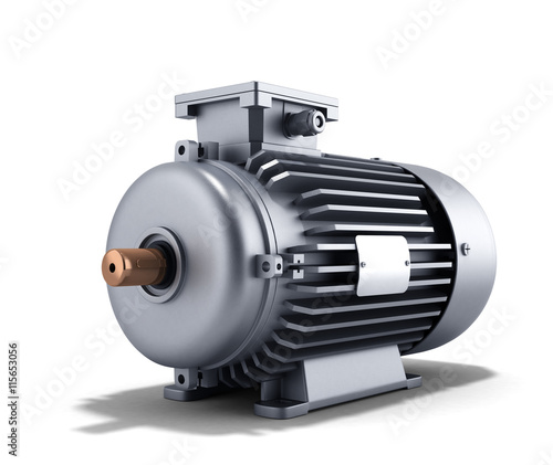 electric motor generator 3d illustration on a white background