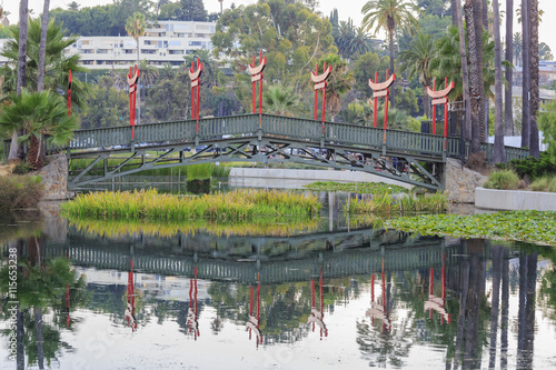 Special bridge by the lake