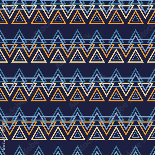 Ethnic boho seamless pattern with geometric figures. Print. Repeating background. Cloth design, wallpaper.