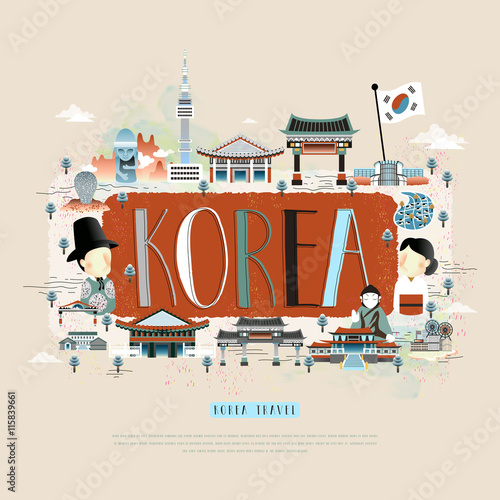 Korea travel poster