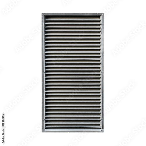 Metal ventilation grille isolated on white