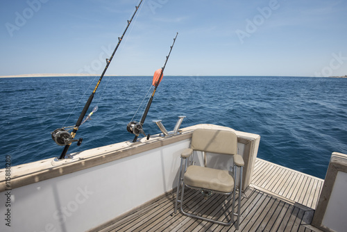 View of tropical sea from fishing boat