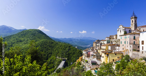 beautiful villages of Italy - Colledimezzo in Abruzzo, Lago di Bomba.