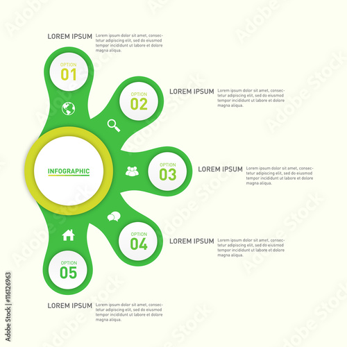 Infographic report template design element vector illustration