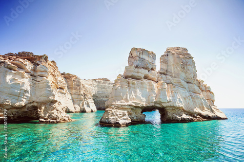 Beautiful Kleftiko bay, Milos island, Greece