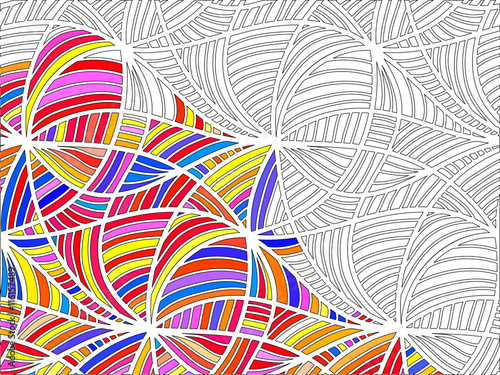 Vector abstract seamless fantasy pattern hand drawn ornaments