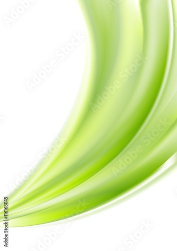 Abstract light green wavy lines background