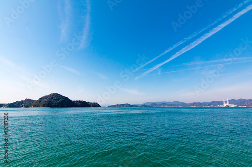 大久野島から眺める瀬戸内海
