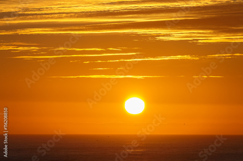 The midnight sun at Breidavik Iceland 