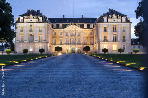 castle augustusburg germany in the evening