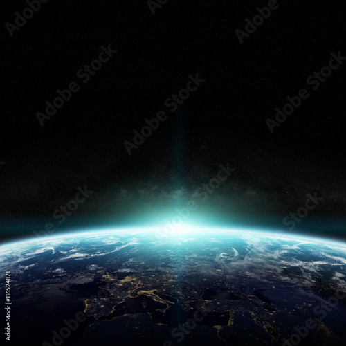 View of the planet Earth in space