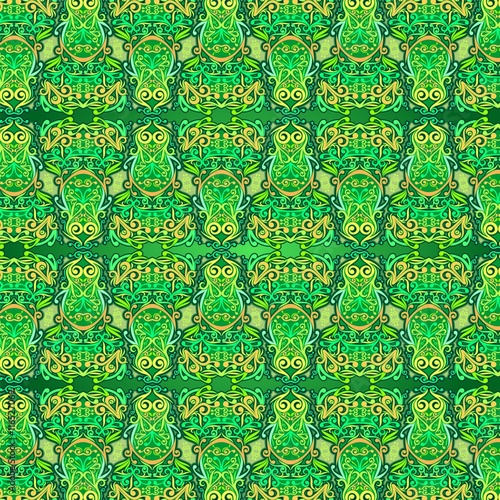 Background Batik and Green Wallpaper