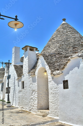 The town of Alberobello with the famous houses called Trulli, Italy.
