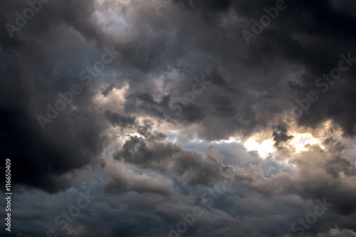 Beautiful storm sky with dark clouds, apocalypse