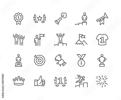 Line Winning Icons