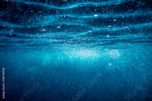 Underwater wave surface abstract background