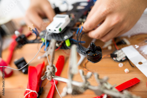 Installing the component on drone body