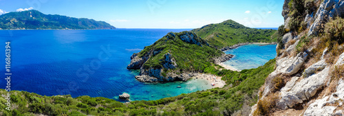 Porto Timoni panorama. The most famous and beautifull beach in C