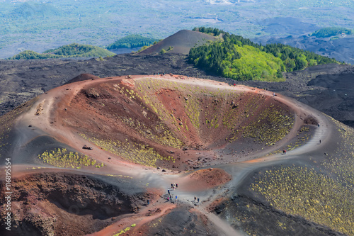 Silvestri crater at the slopes of Mount Etna at the island Sicily, Italy