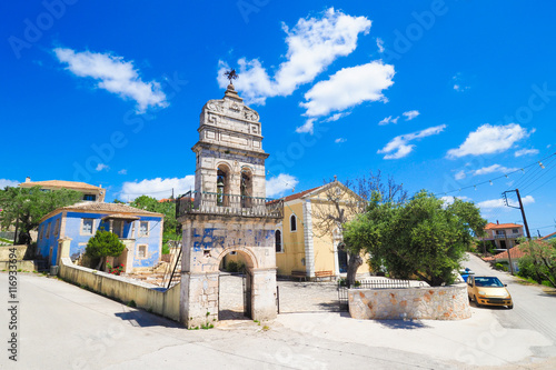 Old church in traditional greek village on the island of Zakynth